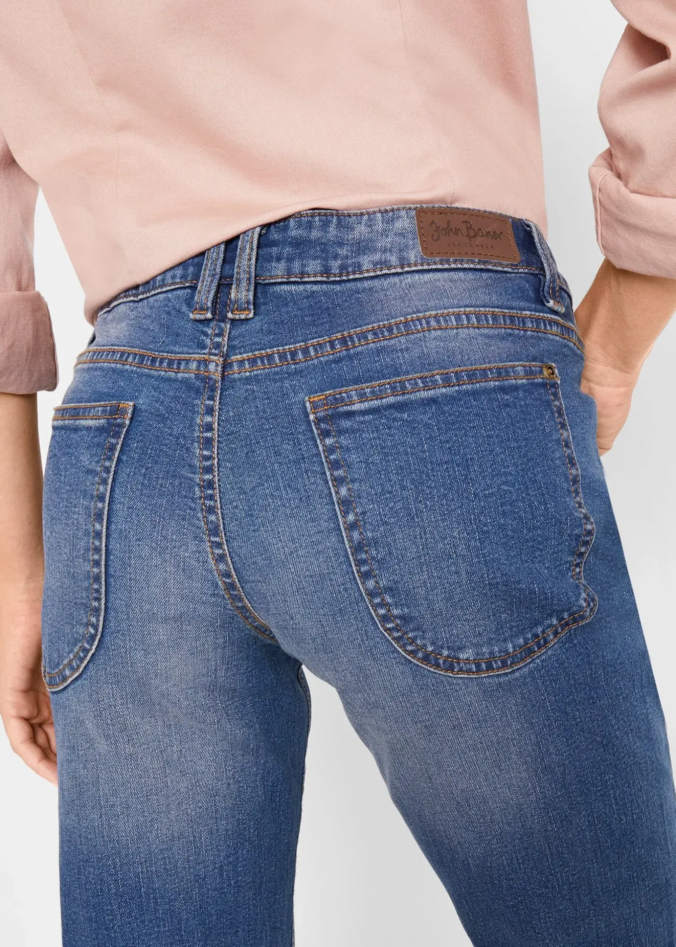 Jean Straight taille mi-haute, extensible