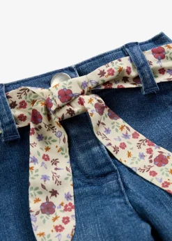 Jean taille extensible avec ceinture