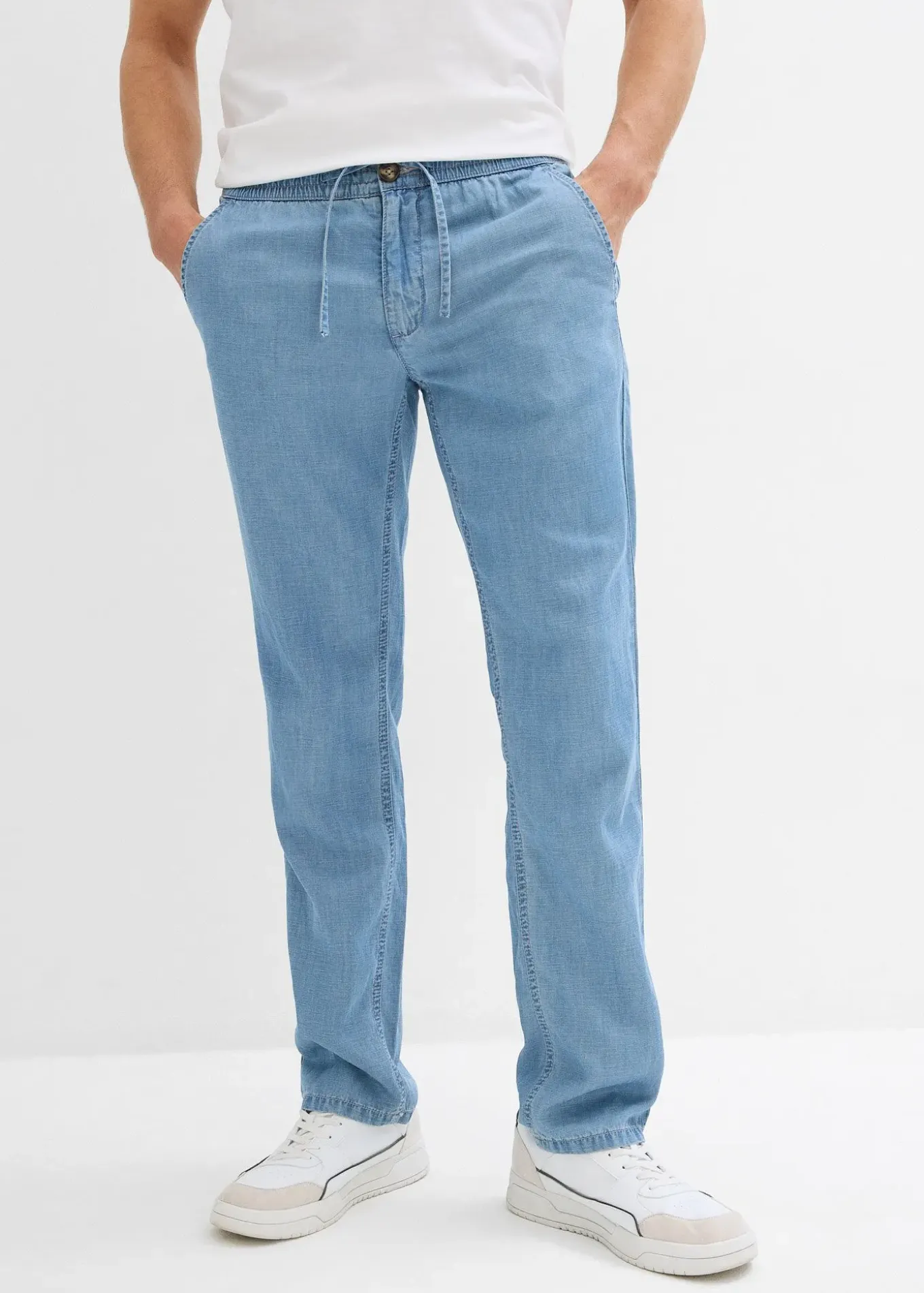 Jean taille extensible léger, Regular, Straight