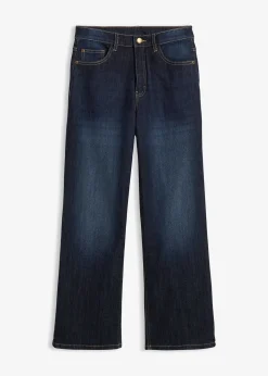 Jean taille mi-haute, ample et thermique à doublure jersey