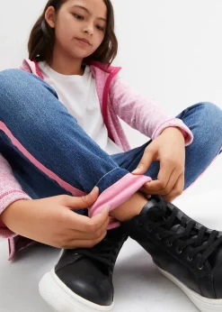 Jean thermique taille mi-haute, doublure jersey