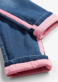 Jean thermique taille mi-haute, doublure jersey