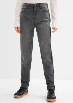 Jean thermique taille mi-haute, doublure jersey