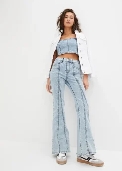 Jean évasé taille haute