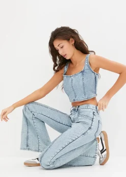 Jean évasé taille haute