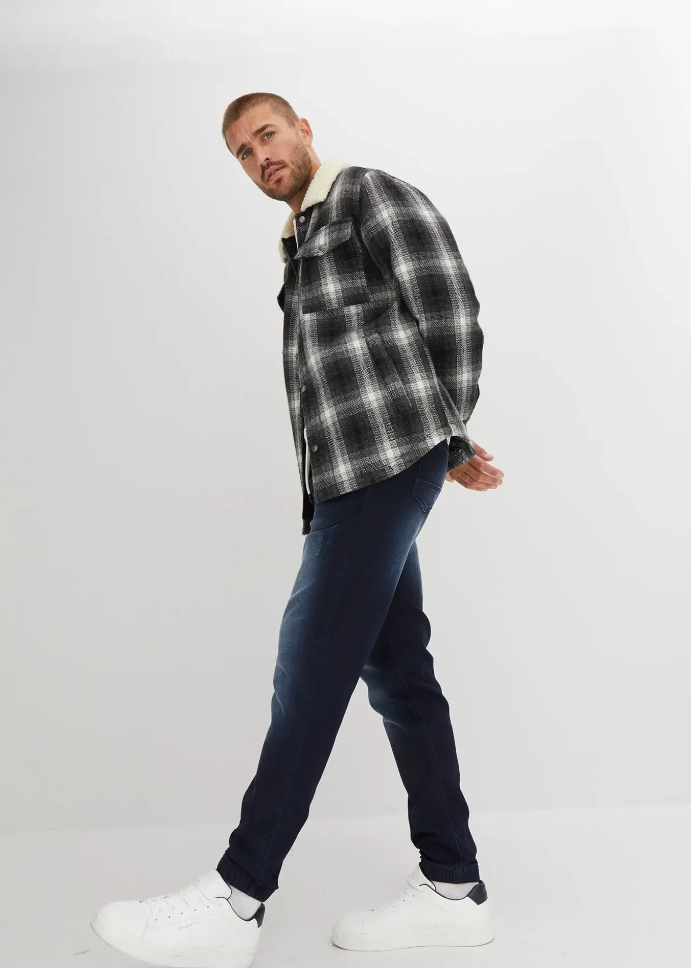 Jean-jogging regular à taille élastiquée, droit