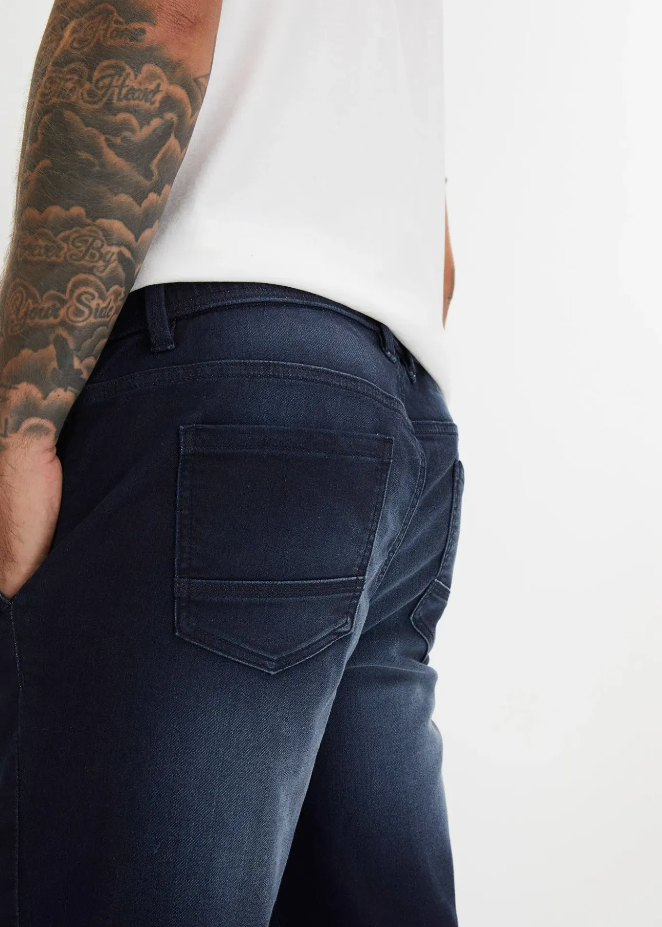 Jean-jogging regular à taille élastiquée, droit