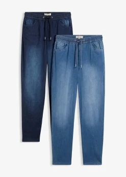 Jeans jogger, coupe droite