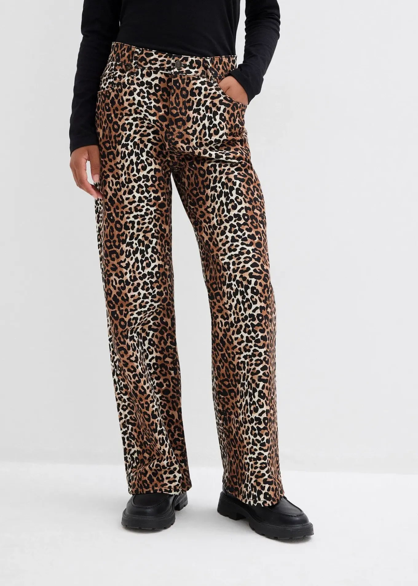 Jeans Wide Leg taille mi-haute