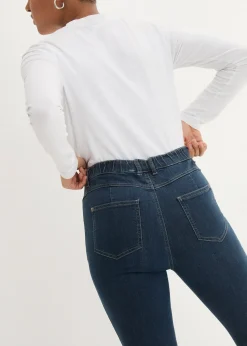 Jegging extensible, taille haute et élastiquée
