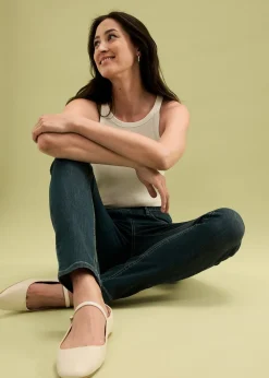 Jegging extensible, taille haute et élastiquée