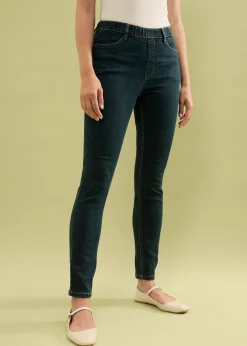 Jegging extensible, taille haute et élastiquée
