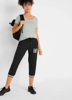 Jogging longueur 3/4 en coton extensible