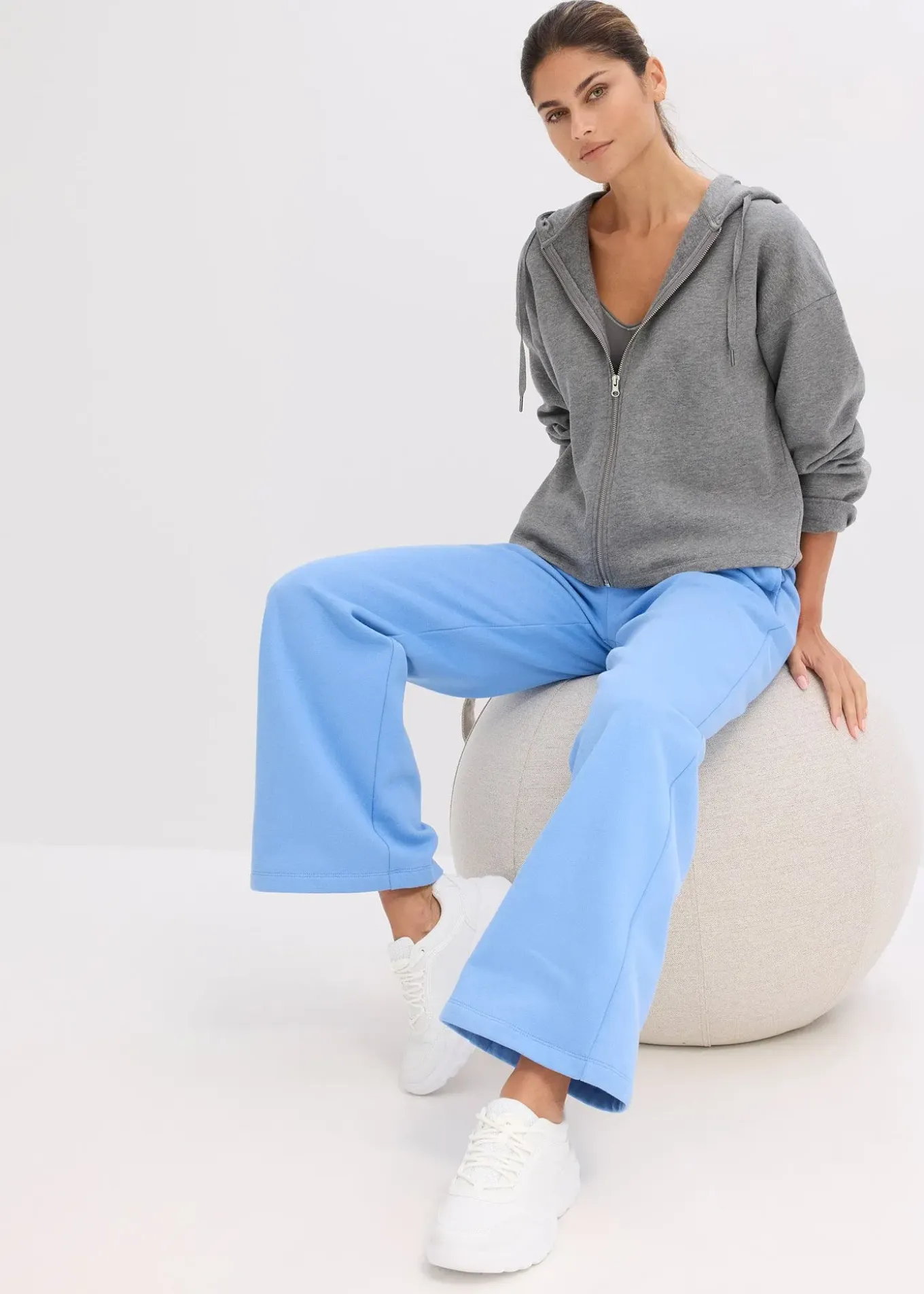 Jogging taille haute 100% coton