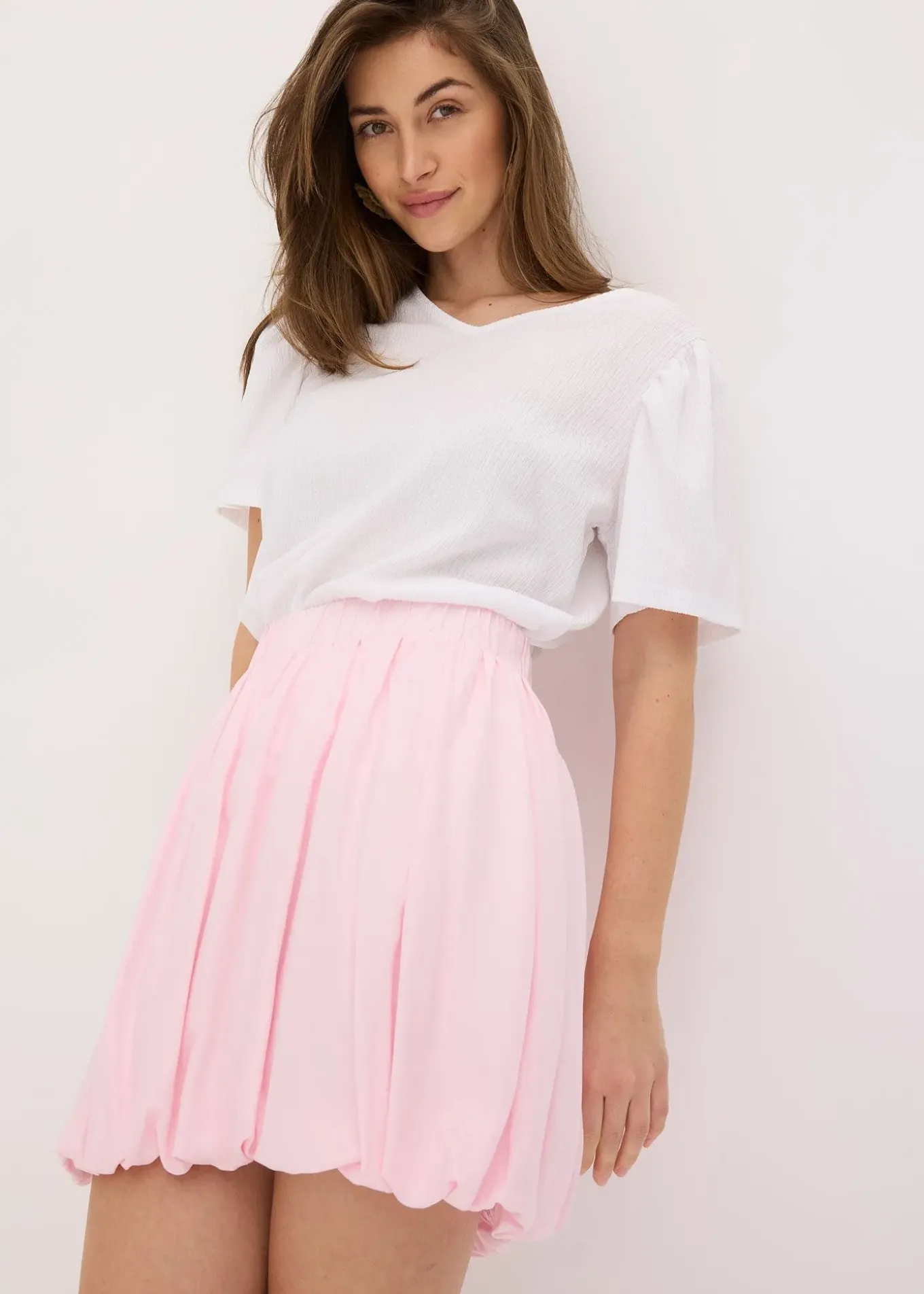 Jupe boule en viscose