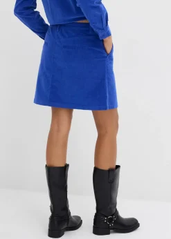 Jupe courte en velours côtelé