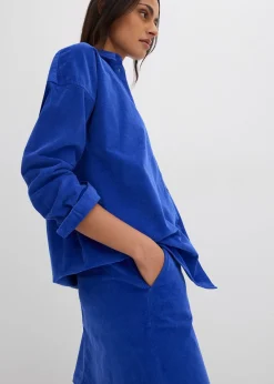 Jupe courte en velours côtelé