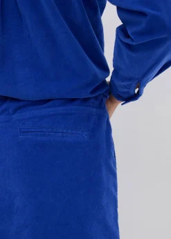 Jupe courte en velours côtelé