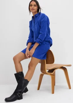 Jupe courte en velours côtelé