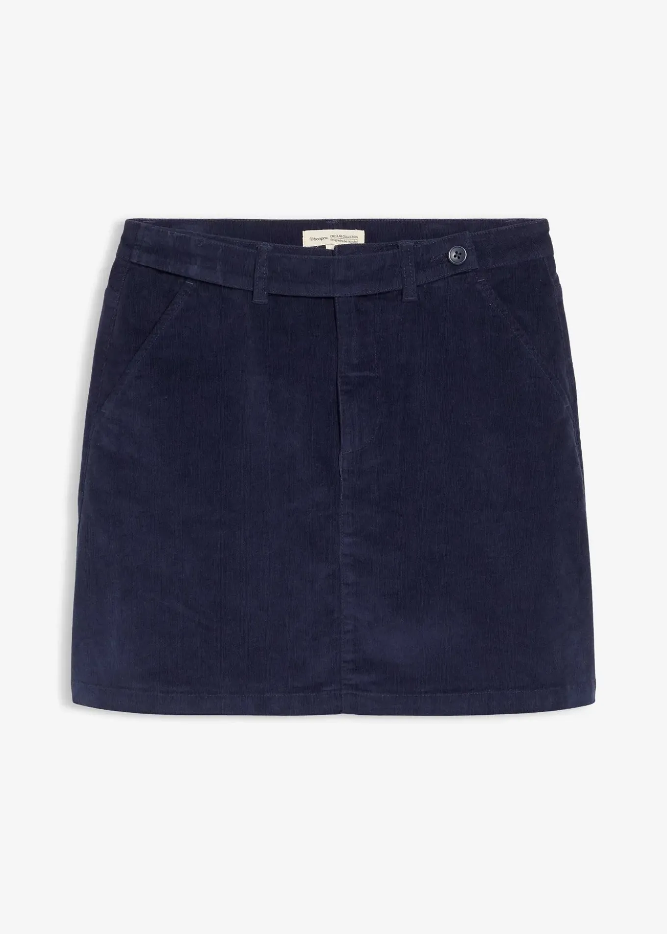 Jupe courte en velours côtelé