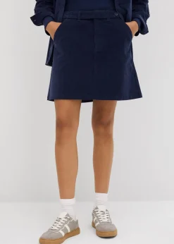 Jupe courte en velours côtelé