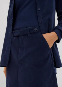 Jupe courte en velours côtelé