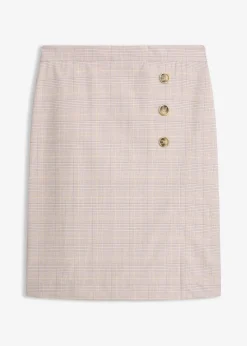 Jupe crayon à carreaux écossais