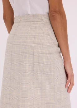 Jupe crayon à carreaux écossais