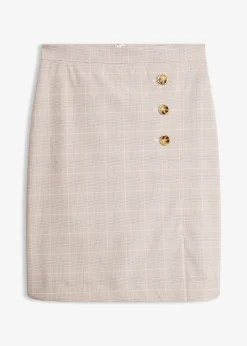 Jupe crayon à carreaux écossais