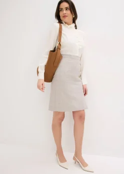 Jupe crayon à carreaux écossais