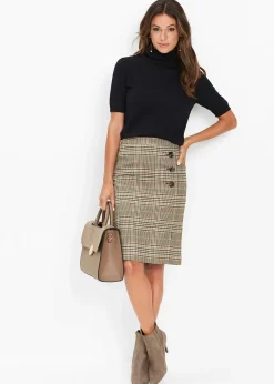 Jupe crayon avec boutons