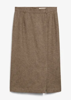 Jupe crayon en laine mélangée