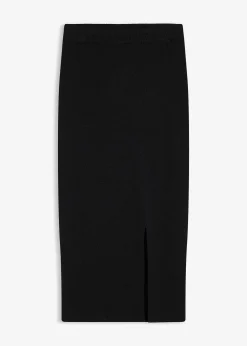 Jupe douce en fine maille de viscose mélangée