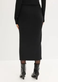 Jupe douce en fine maille de viscose mélangée