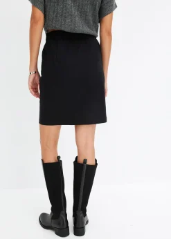 Jupe en bengaline à poches zippées