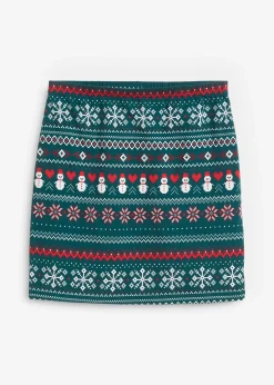 Jupe en coton extensible à imprimé norvégien