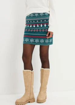 Jupe en coton extensible à imprimé norvégien