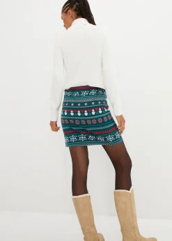 Jupe en coton extensible à imprimé norvégien