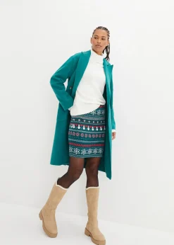 Jupe en coton extensible à imprimé norvégien