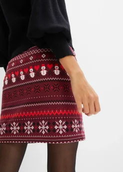 Jupe en coton extensible à imprimé norvégien