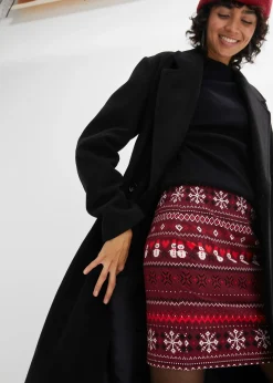 Jupe en coton extensible à imprimé norvégien