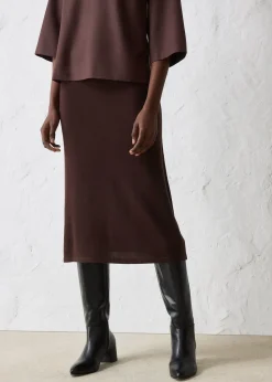 Jupe en fine laine mérinos