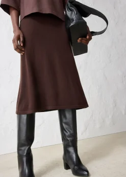 Jupe en fine laine mérinos