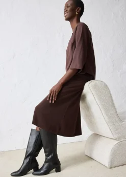 Jupe en fine laine mérinos