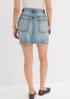 Jupe en jean à fermeture décalée asymétrique