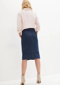 Jupe en jean avec boutons décoratifs