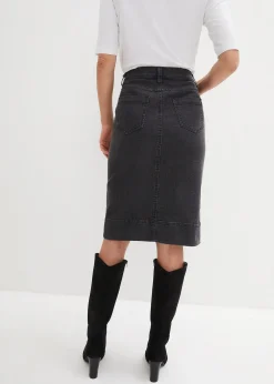 Jupe en jean avec boutons décoratifs