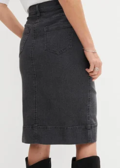 Jupe en jean avec boutons décoratifs