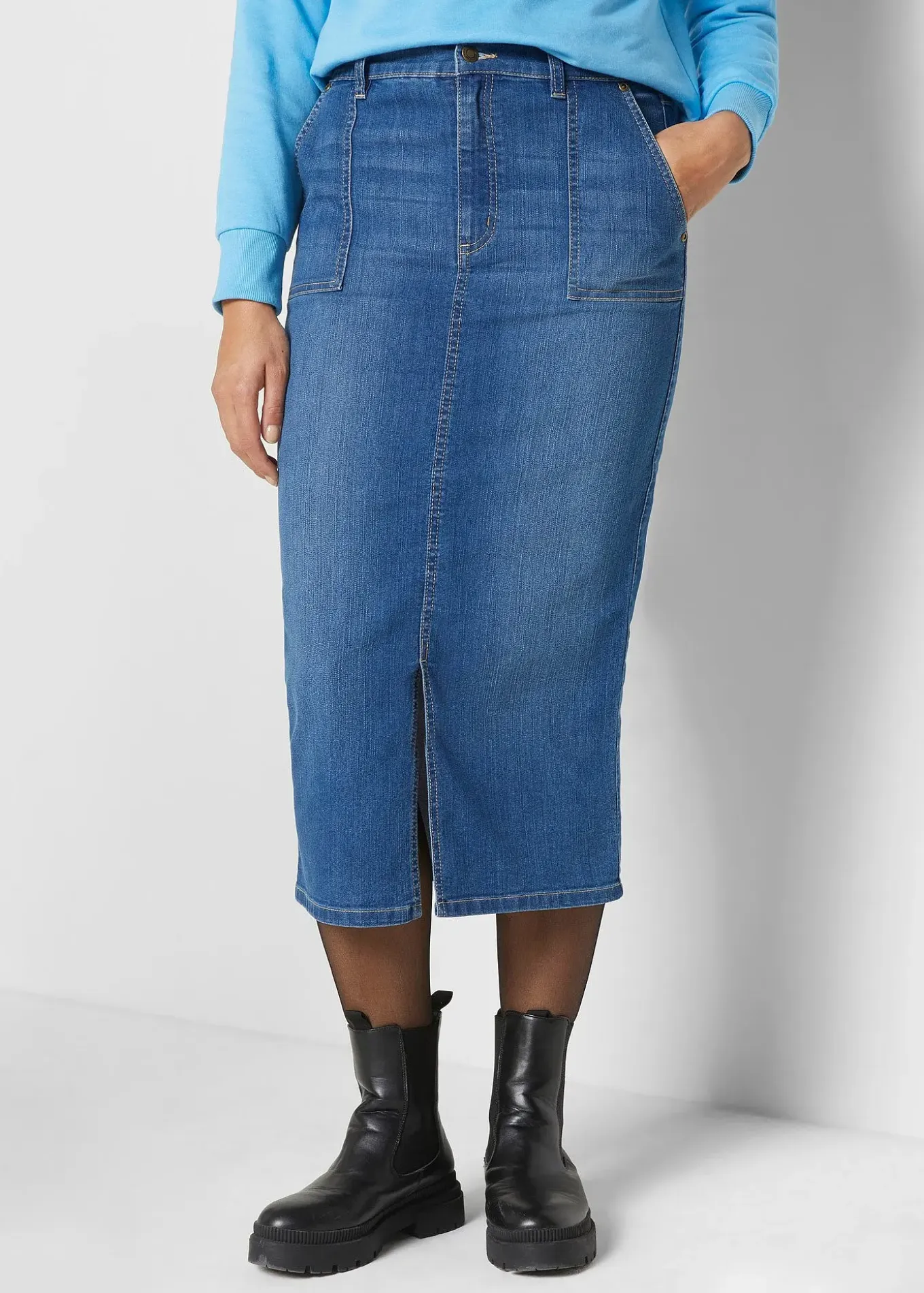 Jupe en jean avec fente