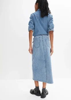 Jupe en jean avec poches plaquées